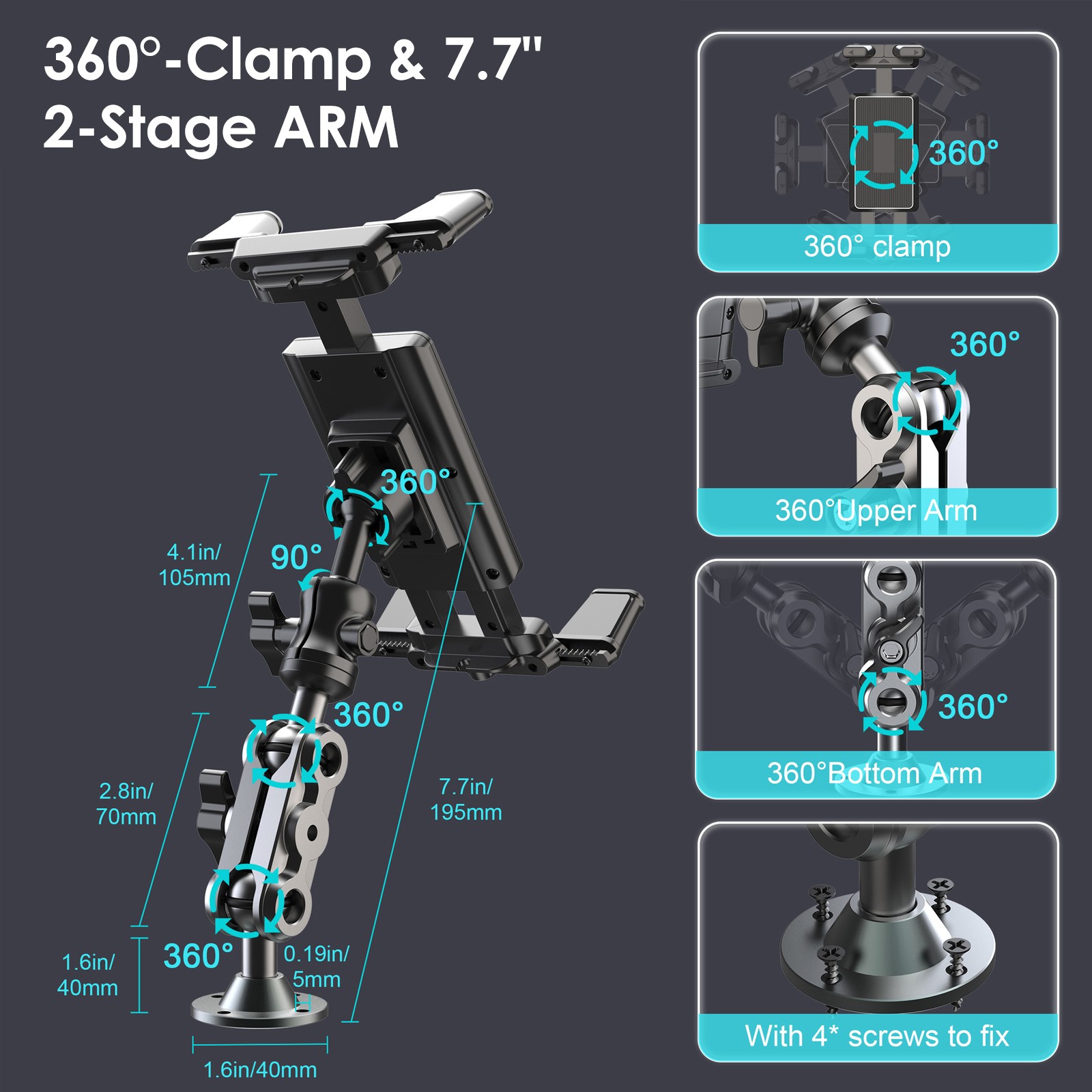 Tablet Mount for Truck Heavy D - Tablet Car Mount recension och pris