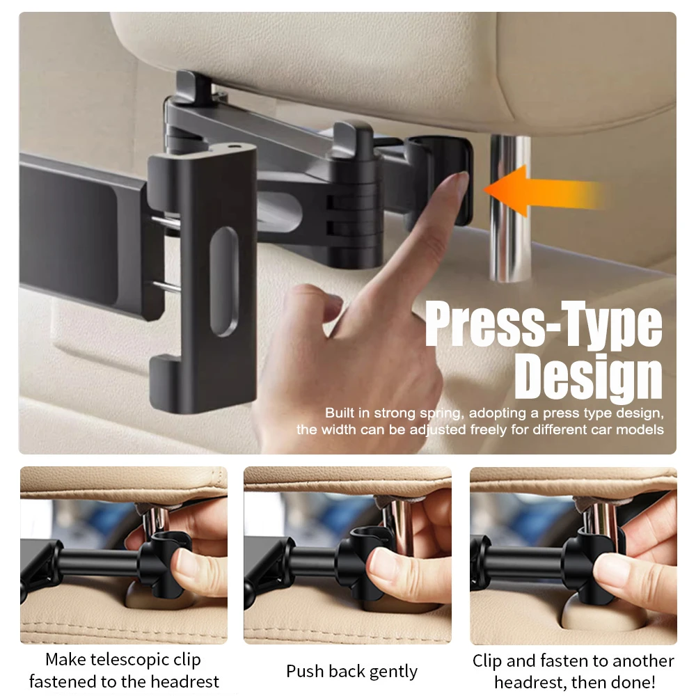 Foldable Car Phone Holder Back - Tablet Car Mount recension och pris