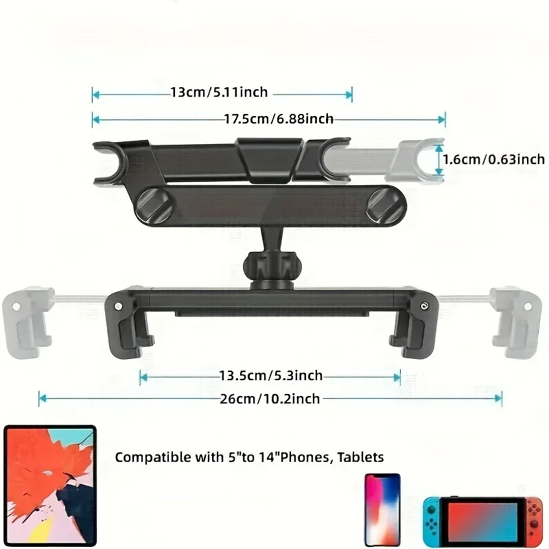 Foldable Car Phone Holder Back - Tablet Car Mount recension och pris