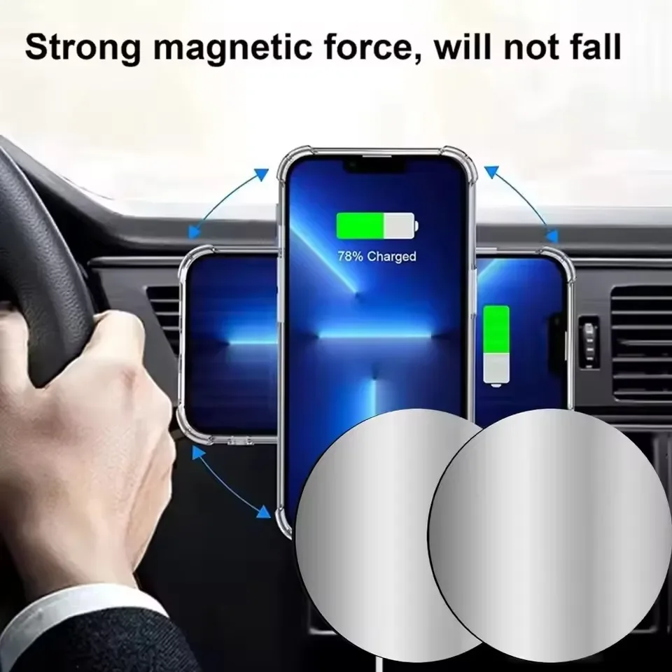 1-5PCS 8CM Magnetic Metal Plat - Tablet Car Mount recension och pris