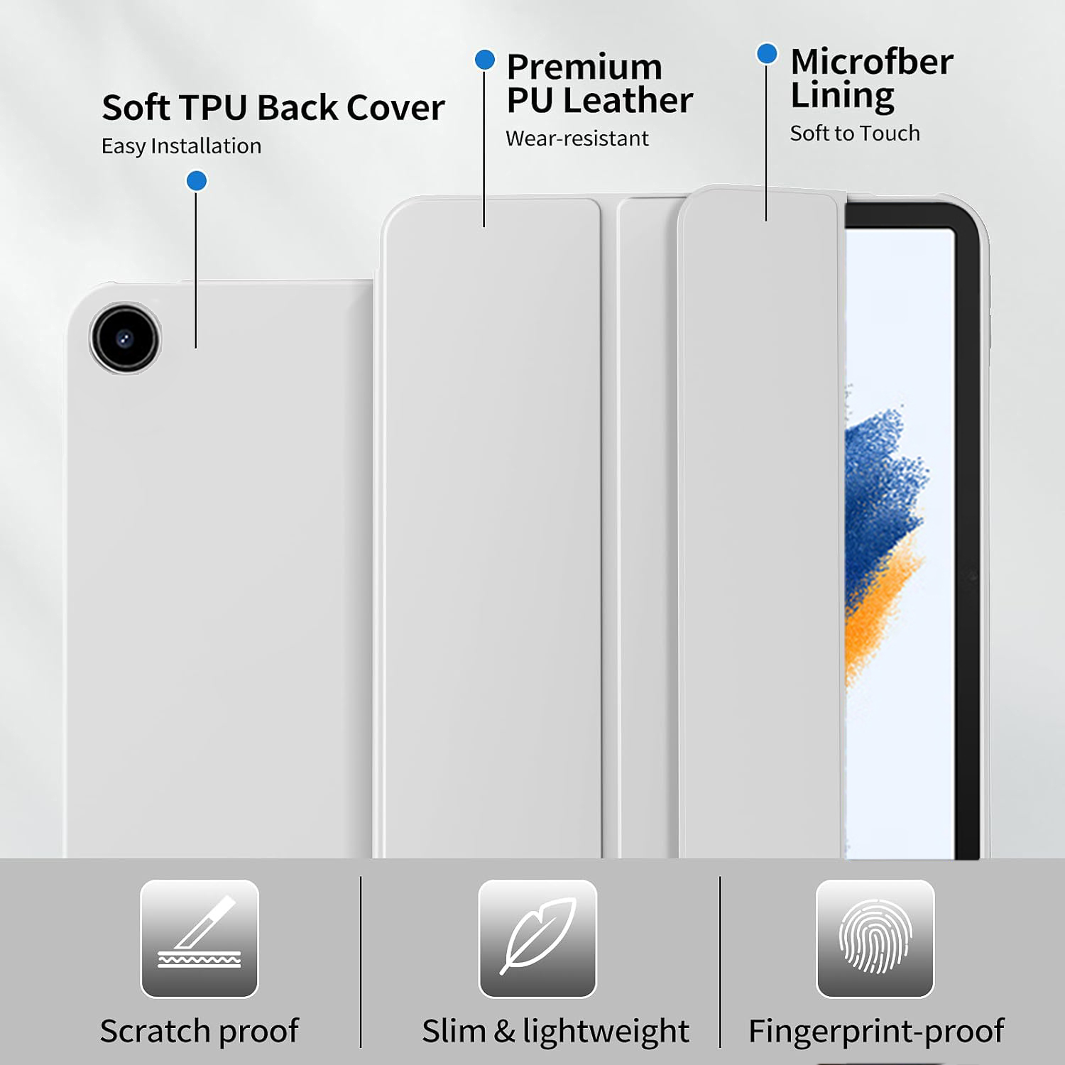 Tri-fold Flip Case For Samsung - Vortex Tablet Accessories recension och pris